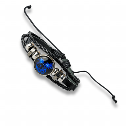 Bratara Zodiacala ajustabila din Piele Sintetica cu Cabochon Rotund – Simbol Astrologic Personalizat pentru Energie si Identitate Astrala [21]