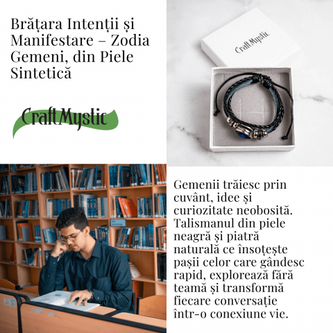 Bratara Zodiacala ajustabila din Piele Sintetica cu Cabochon Rotund – Simbol Astrologic Personalizat pentru Energie si Identitate Astrala [82]