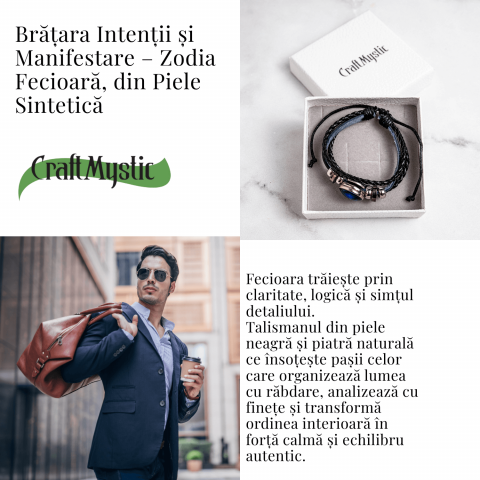 Bratara Zodiacala ajustabila din Piele Sintetica cu Cabochon Rotund – Simbol Astrologic Personalizat pentru Energie si Identitate Astrala [61]