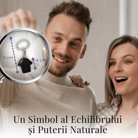 Breloc cu Mana Fatimei din Ochi de Tigru - Protectie, Noroc si Energie Pozitiva [18]