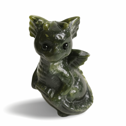 Gardianul bland al norocului – Dragon din Jad de Sud pentru Abundenta si Echilibru 7.5 cm inaltime [8]