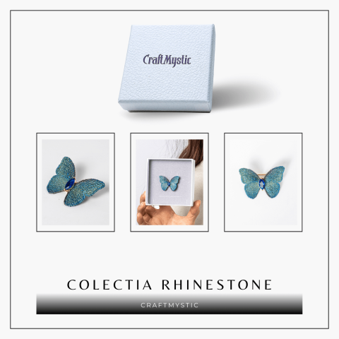 Brosa Fluturas cu Pietre Rhinestone - Eleganta si Magie [8]