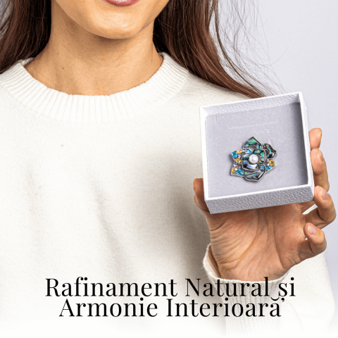 Brosa Floare Abalone cu Perla Naturala - Eleganta si Armonie [1]