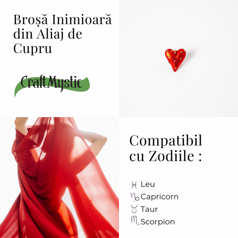 Brosa Inimioara din Aliaj de Cupru - Simbol al Afectiunii si Echilibrului [4]
