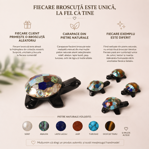Broscuta Feng Shui din Obsidian Negru Mexican cu Pietre Naturale – Protectie si Noroc [5]