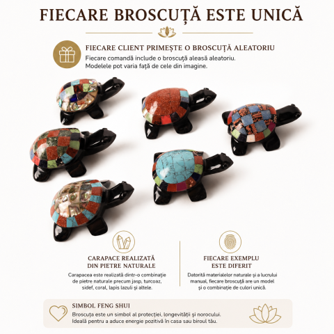 Broscuta Feng Shui din Obsidian Negru Mexican cu Pietre Naturale – Protectie si Noroc [4]