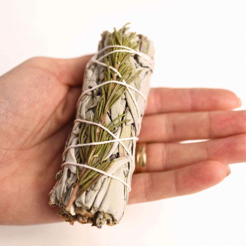 Buchet Salvie Alba California cu Rozmarin - Claritate si Protectie Energetica [4]