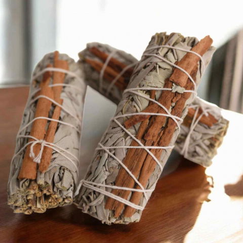 Buchet Salvie Alba California cu Scortisoara - Purificare si Energie Pozitiva [5]