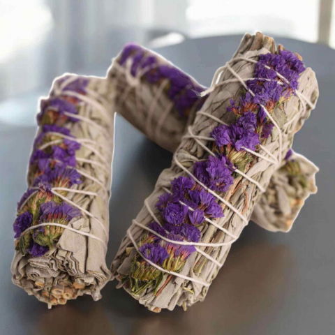 Buchet Salvie Alba California cu Grofite Mov / Sinuata - Echilibru si Claritate [5]