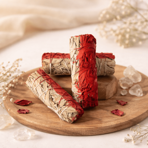 Salvie Alba cu Sangele Dragonului – Buchet Ritualic pentru Purificare si Protectie [4]