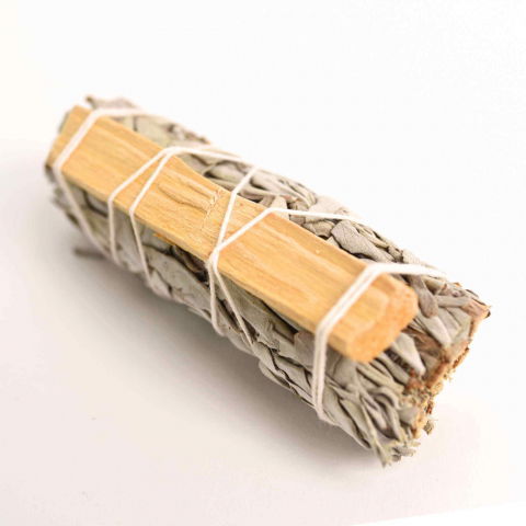 Echilibrare Energetica - Buchet Salvie Alba California cu lemn Palo Santo – Purificare si Energie Pozitiva