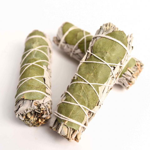 Buchet Salvie Alba California cu Frunze de Eucalipt - Purificare si Revitalizare [1]