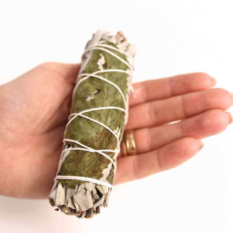 Buchet Salvie Alba California cu Busuioc - Purificare si Armonie Energetica [4]