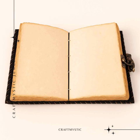 Calatorie interioara – Jurnal din piele naturala cu pietre 7 chakre si hartie de bumbac [4]