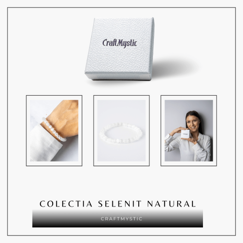 Purificare si Liniste – Bratara din Selenit Natural 6mm [7]