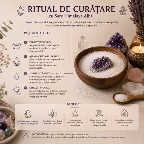 Sare Himalaya Alba pentru Curatarea Energetica a Cristalelor 500g [3]
