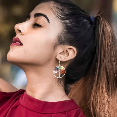 Cercei arborele vietii - Realizati manual cu pietre semipretioase si cristale vindecatoare a celor 7 chakre [1]