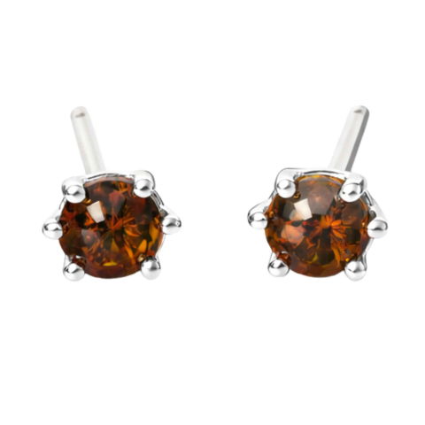 Tip Cristal - Cercei Argint 925 Biluta cu Chihlimbar – Eleganta Minimalista si Energie Naturala