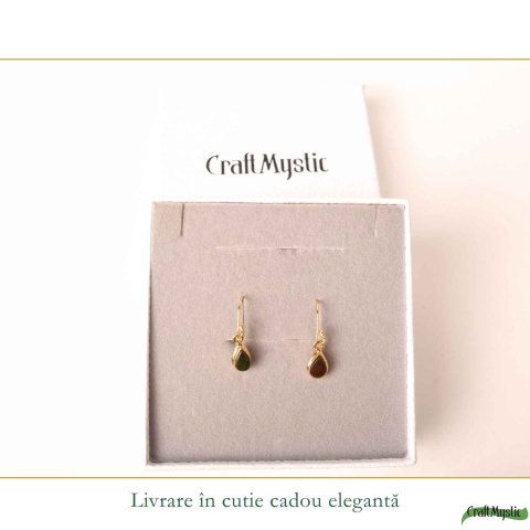 Cercei Argint 925 cu Ammolit Natural Lacrima – Eleganta si Energie Pozitiva [5]