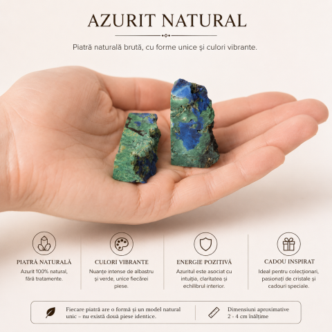 Turn din Azurit Natural – Claritate Mentala, Intuitie si Intelepciune Interioara [1]
