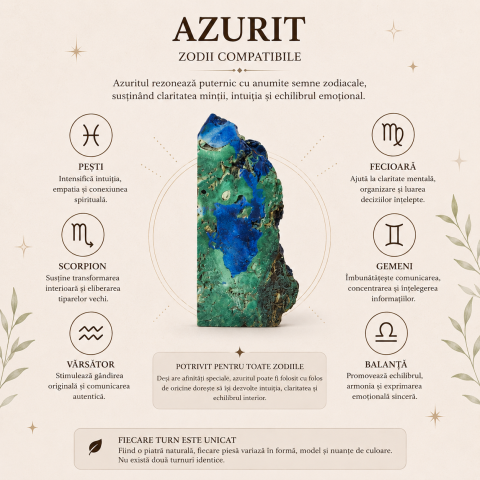 Turn din Azurit Natural – Claritate Mentala, Intuitie si Intelepciune Interioara [4]