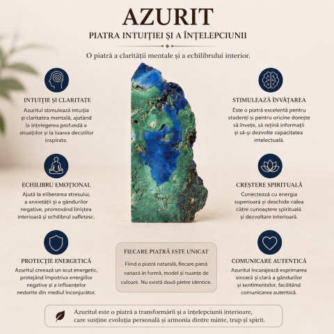 Turn din Azurit Natural – Claritate Mentala, Intuitie si Intelepciune Interioara [2]