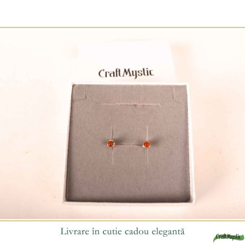 Cercei argint 925 cu carneol rotund – energie si incredere [5]