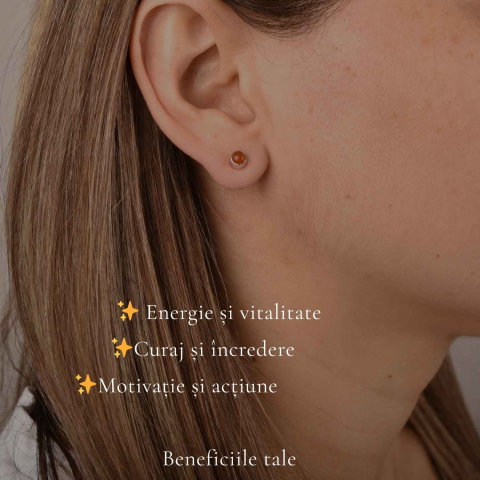 Cercei argint 925 cu carneol rotund – energie si incredere [2]