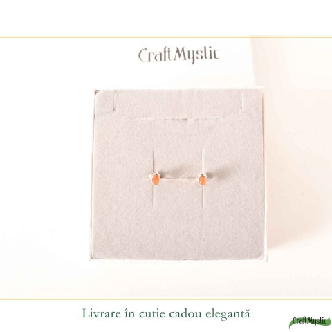 Cercei argint 925 cu carneol lacrima – energie si curaj [5]