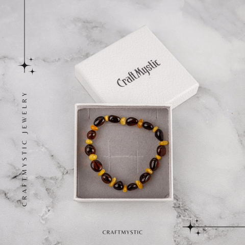 Bratara Chihlimbar Galben si Maro-Rosiatic – Caldura, Protectie si Energie Solara Echilibrata [6]