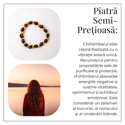 Bratara Chihlimbar Galben si Maro-Rosiatic – Caldura, Protectie si Energie Solara Echilibrata [5]