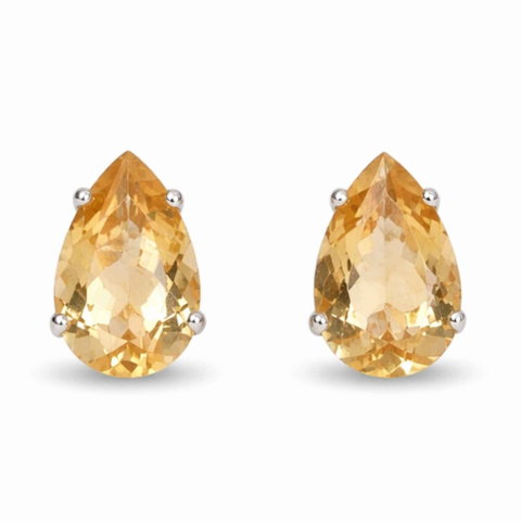 Claritate Mentala si Focus - Cercei Argint 925 cu Citrin Fatetat – Energie Pozitiva si incredere