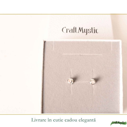 Cercei Argint 925 cu Cuart Roz Bobita – Iubire si Delicatețe Zilnica [5]