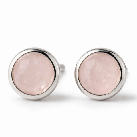 Incredere si Curaj - Cercei Argint 925 cu Cuart Roz Bobita – Iubire si Delicatețe Zilnica