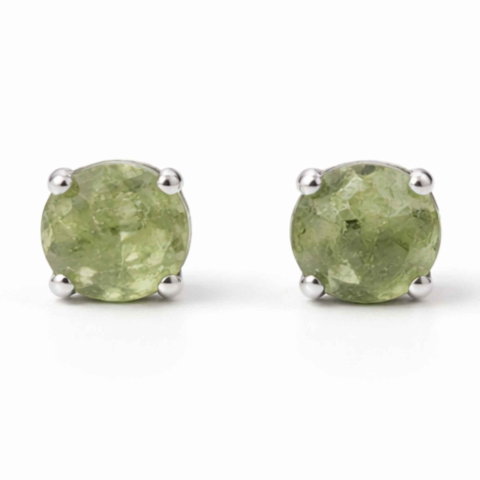 Cercei Argint 925 cu Moldavit Brut – Transformare si Energie Spirituala