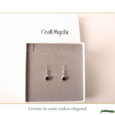Cercei Argint 925 cu Iolit Fatetat Oval – Claritate si Echilibru Interior [5]