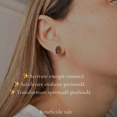 Cercei Argint 925 cu Moldavit Dreptunghiular – Claritate si Transformare [2]