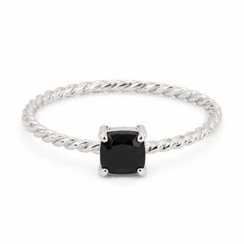 Bijuterii Semiprețioase - Inel Argint 925 cu Onix Patrat – Protectie si Stabilitate Interioara