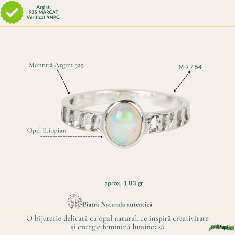 Inel Argint 925 cu Opal Etiopian Oval – Inspiratie si Feminitate Luminoasa [3]