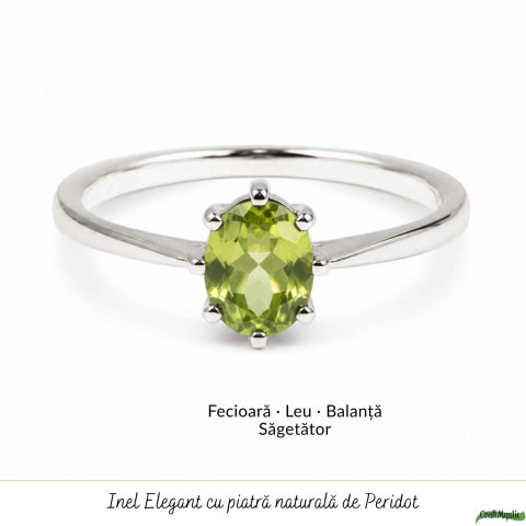 Inel Argint 925 cu Peridot Fatetat Oval – Echilibru si Energie Pozitiva [4]
