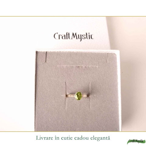 Inel Argint 925 cu Peridot Fatetat Oval – Echilibru si Energie Pozitiva [5]