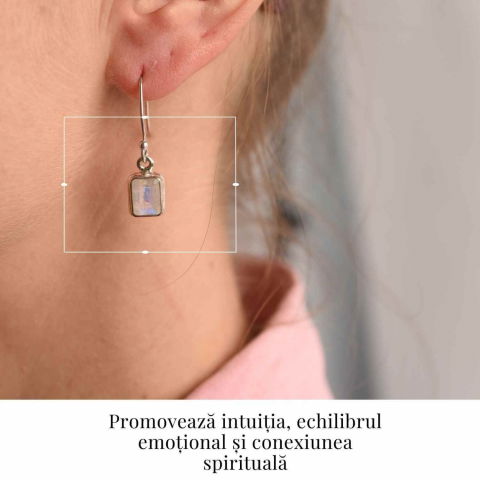 Cercei argint 925 cu Piatra lunii Curcubeu Fatetat [1]