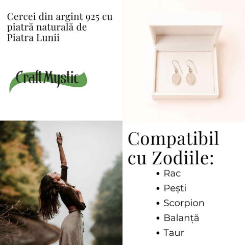 Cercei Argint 925 cu Piatra Lunii Ovala – Echilibru si Feminitate [4]