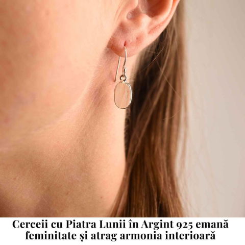 Cercei Argint 925 cu Piatra Lunii Ovala – Echilibru si Feminitate [1]