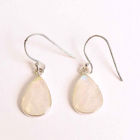 Sanatate - Cercei Argint 925 cu Piatra Lunii Lacrima – Purificare si Intuitie