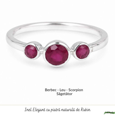 Inel Argint 925 cu Rubin Fatetat  – Pasiune si Energie Feminina [4]