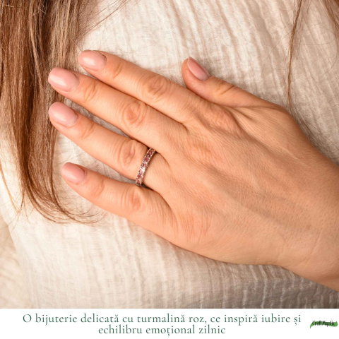 Inel Argint 925 cu Turmalină Roz – Iubire si Echilibru Emotional [1]