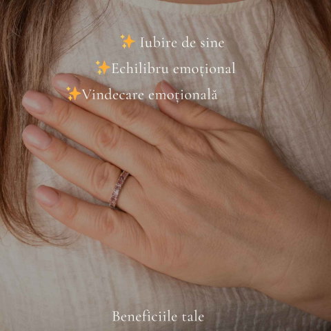 Inel Argint 925 cu Turmalină Roz – Iubire si Echilibru Emotional [2]
