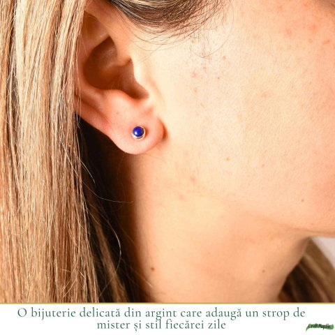 Cercei argint 925 rotunzi cu Lapis Lazuli – claritate si exprimare autentica [1]