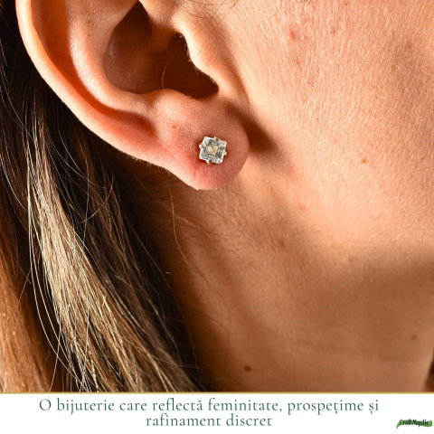 Cercei argint 925 pătrați cu topaz albastru – claritate si echilibru interior [1]